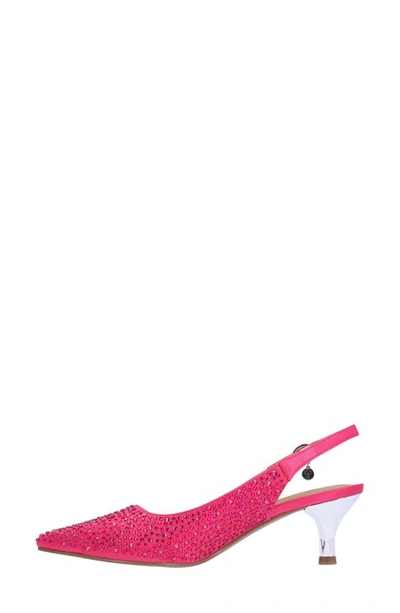 J. Reneé Ferrya Slingback Pointed Toe Pump In Fuchsia