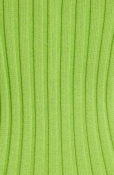 Shop A. Roege Hove Emma Fishtail Rib Sweater Dress In Apple Green
