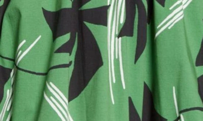 Shop Staud Landry Pinwheel Print Stretch Cotton Dress In Green Pinwheel