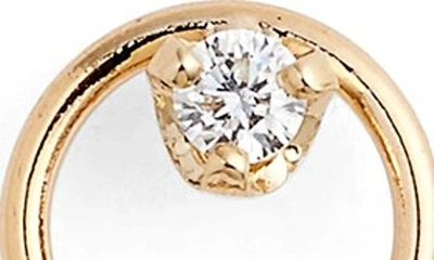 Zoë Chicco 14k Yellow Gold Paris Small Circle Diamond Earrings In 14k Yellow Gold