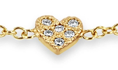 Shop Zoë Chicco Itty Bitty Xo Pavé Diamond Bracelet In 14k Yellow Gold