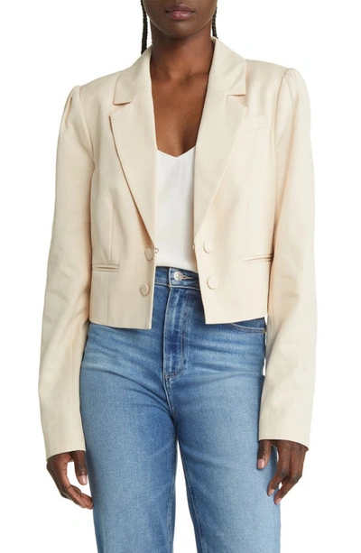 Shop Paige Argentina Double Breasted Blazer In Ecru