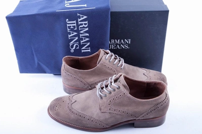 Shop Armani Jeans Aj Moccasin Shoes In Brown