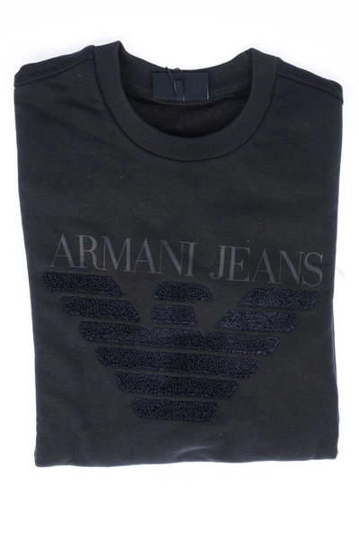 Shop Armani Jeans Aj Armani Jeans Sweatshirt Hoodie In Blue