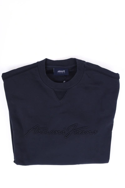 Shop Armani Jeans Aj Sweatshirt Hoodie In Blue