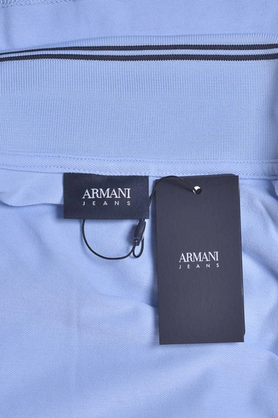 Shop Armani Jeans Aj Armani Jeans Topwear In Light Blue