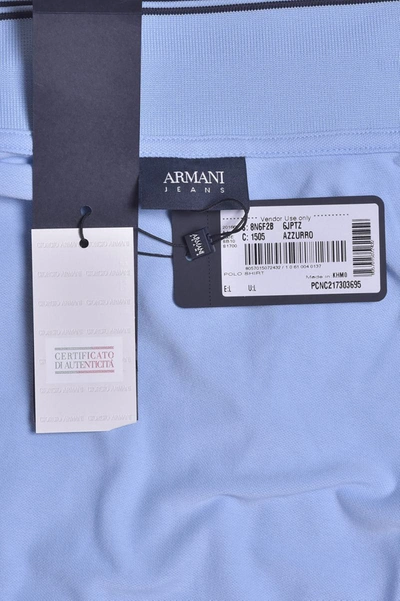 Shop Armani Jeans Aj Armani Jeans Topwear In Light Blue