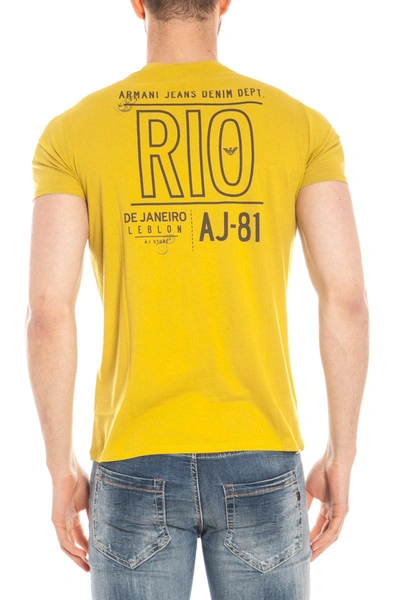 Shop Armani Jeans Aj Topwear In Yellow