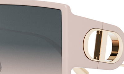 Shop Dior 30montaigne Su 58mm Square Sunglasses In Shiny Pink / Gradient Smoke