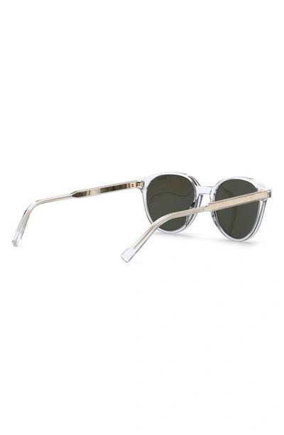 Shop Dior In R1i 53mm Round Sunglasses In Crystal / Brown Mirror