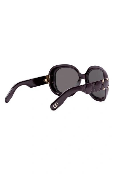 Shop Dior Lady 95.22 R2i 58mm Round Sunglasses In Shiny Bordeaux / Bordeaux