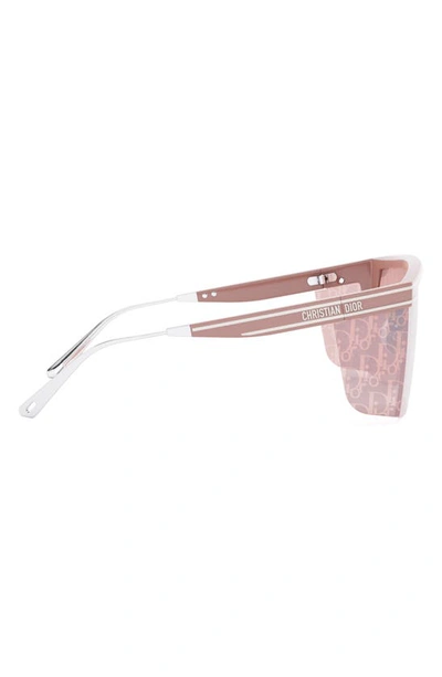 Shop Dior 'club M1u 00mm Shield Sunglasses In Shiny Pink / Violet