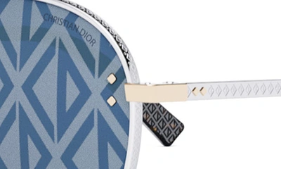 Shop Dior Cd Diamond S4u 59mm Pilot Sunglasses In Shiny Palladium / Blue