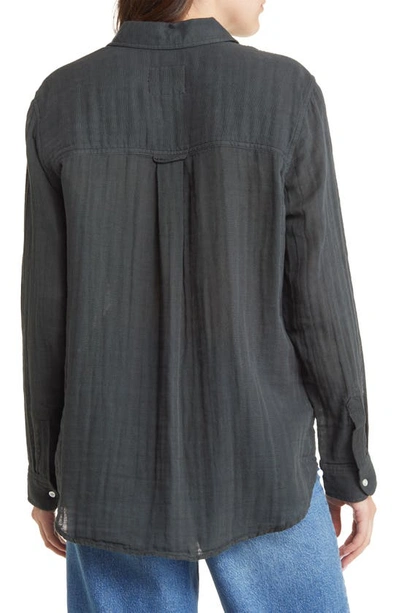 Shop Rails Ellis Long Sleeve Button-up Shirt In Washed Black