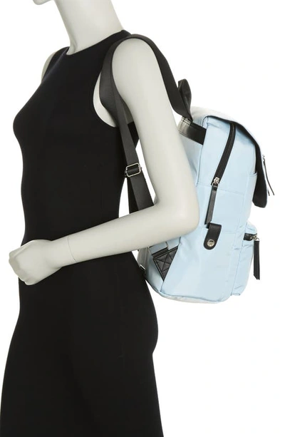 Shop Madden Girl Proper Flap Nylon Backpack In Sky Blue