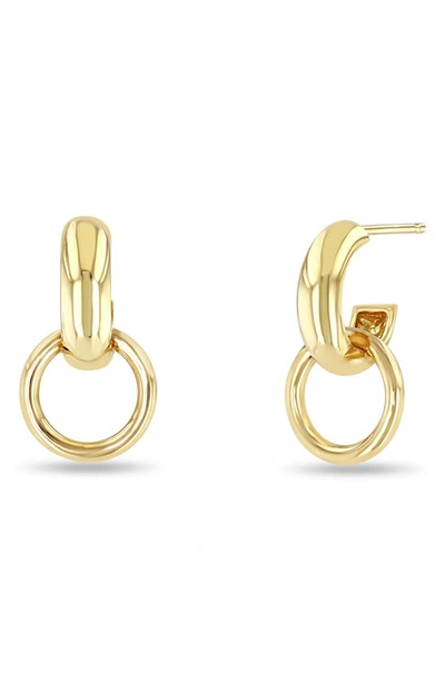 Shop Zoë Chicco 14k Gold Huggie Hoop Earrings In 14k Yg