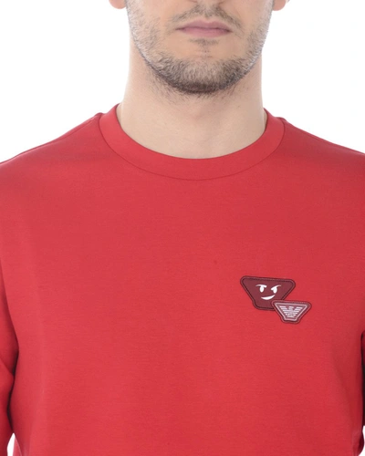 Shop Emporio Armani Sweatshirt Hoodie In Red