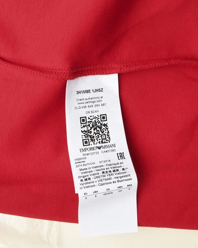 Shop Emporio Armani Sweatshirt Hoodie In Red