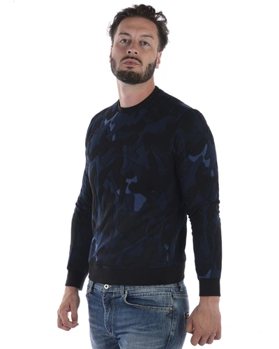 Shop Emporio Armani Sweatshirt Hoodie In Blue