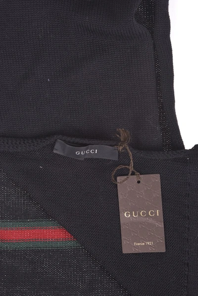 Shop Gucci Scarf Scarves Foulard In Black