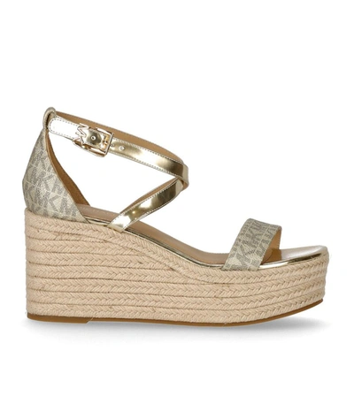 Shop Michael Kors Serena Gold Wedge Sandal