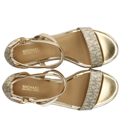 Shop Michael Kors Serena Gold Wedge Sandal