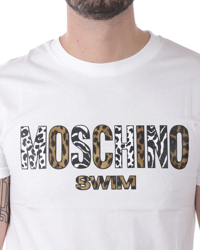 Shop Moschino Swim Topwear In White