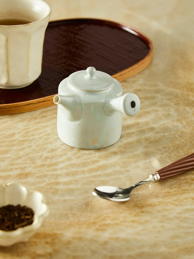 SHIMOJO AKIRA WOOD-FIRED CERAMIC KYUUSU TEAPOT 