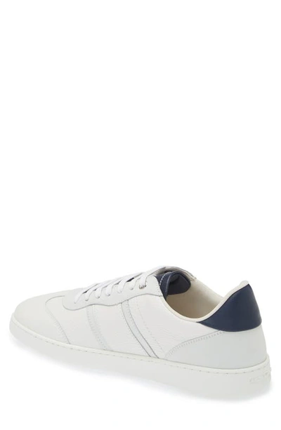 Ferragamo White Low Top Signature Sneakers In Bianco Ottico