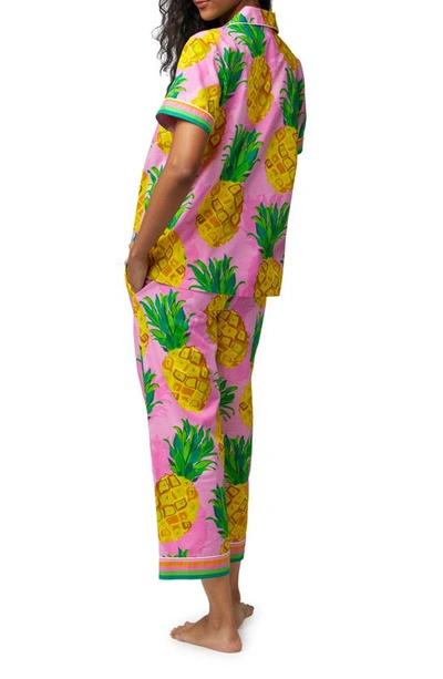 Shop Bedhead Pajamas Short Sleeve Crop Pajamas In Pineapple