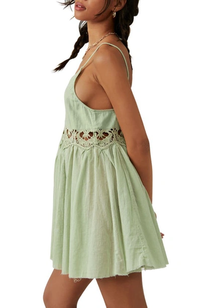 Free People Ilektra Lace Inset Cotton Chemise In Scales