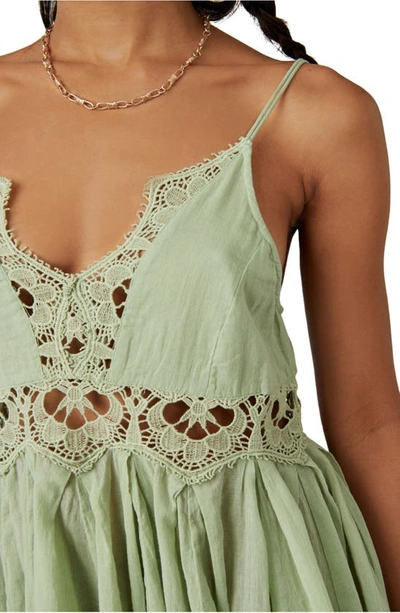 Free People Ilektra Lace Inset Cotton Chemise In Scales