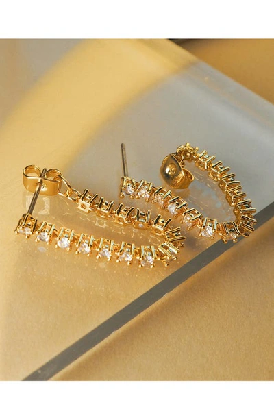 Shop Luv Aj Ballier Chain Hoop Earrings In Gold