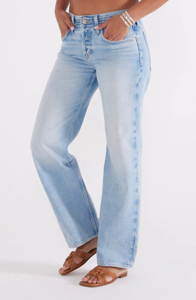 Shop Etica Bianca Banded High Waist Bootcut Jeans In Saladita