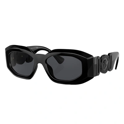 Shop Versace Ve 4425u 536087 54mm Unisex Irregular Sunglasses In Black