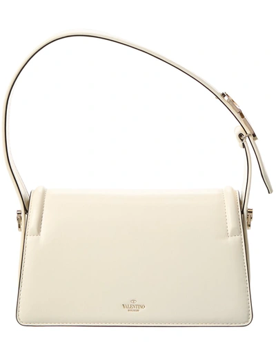 Shop Valentino Le Grand Deuxieme Petite Leather Shoulder Bag In White
