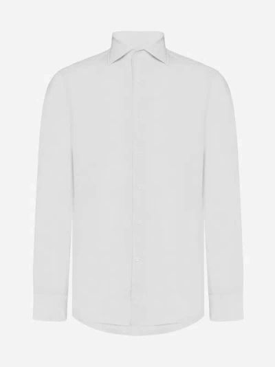Shop D4.0 Linen Shirt In White