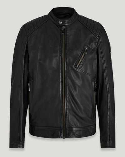 Shop Belstaff V Racer Jacke Für Herren Cheviot Leather In Black