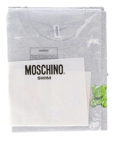 Shop Moschino Swim Topwear In Grey