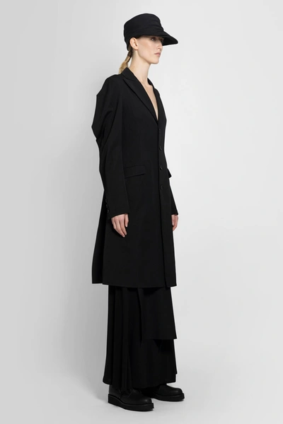 Shop Yohji Yamamoto Woman Black Coats