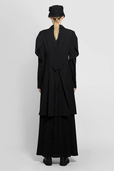 Shop Yohji Yamamoto Woman Black Coats