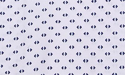Shop Azaro Uomo Slim Fit Geometric Print Performance Button-up Shirt In Blue
