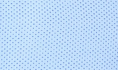 Shop Azaro Uomo Slim Fit Dot Print Performance Dress Shirt In Blue