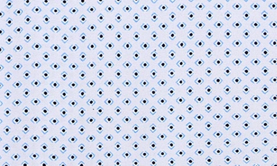 Azaro Uomo Slim Fit Geometric Print Performance Dress Shirt In White
