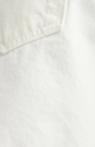 Shop Slvrlake Walker Relaxed Organic Cotton Denim Shorts In White