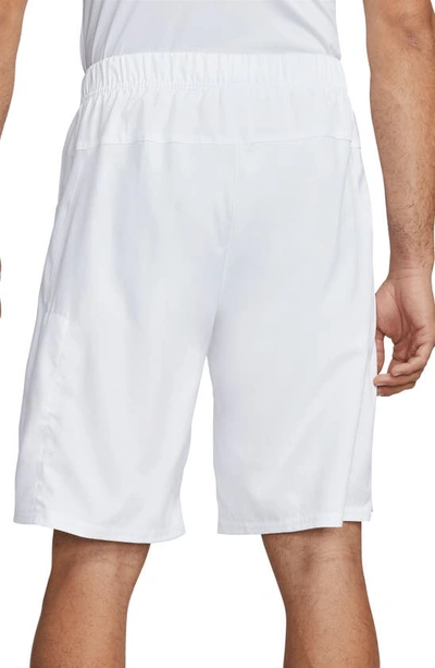 Shop Nike Court Dri-fit Victory Tennis Shorts In White/ Black