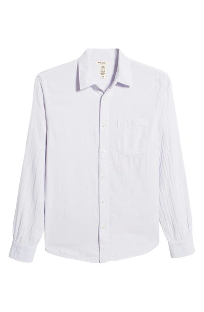 Shop Hiroshi Kato Trim Fit Solid Button-up Shirt In Lavender