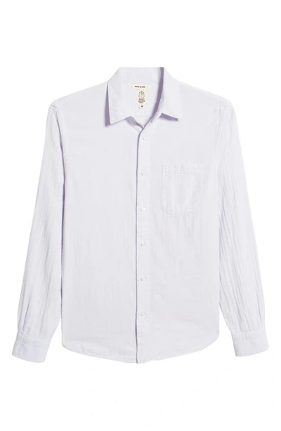 Hiroshi Kato Trim Fit Solid Button-up Shirt In Lavender