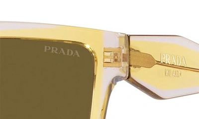 Shop Prada 56mm Square Sunglasses In Dark Yellow