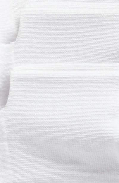 Hue Assorted 3-pack Arch Hug Cotton Blend Liner Socks In White Pack